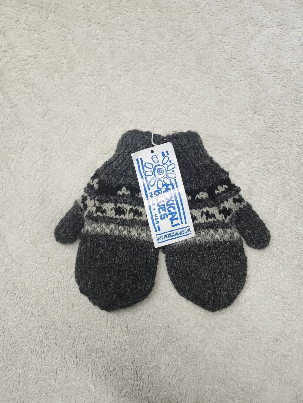 • NWT Mexicali Blues Unisex 100% Wool Mittens One Size Fits Most Charcoal